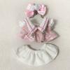 Bow Hair Clip Doll Clothes Outfit Flower Doll Dress Up Set  Children's Gift