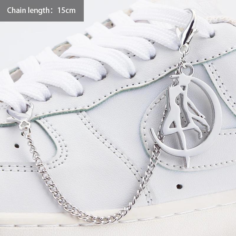 1PCS Luxurious Diamond DIY Heart Star Pearl Shoe Chain Punk Original Detachable Studded Pentagram Shoe Accessories Jewelry Penda