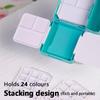 Portable Travel Watercolor Plastic Painting Box with Palette Half Pan Mini Paint Storage Case for Artist Gouache Oil Painting
