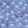 Natural freshwater Edison pearls large white particles round bright light high-quality bare beads loose beads DIY jewelry