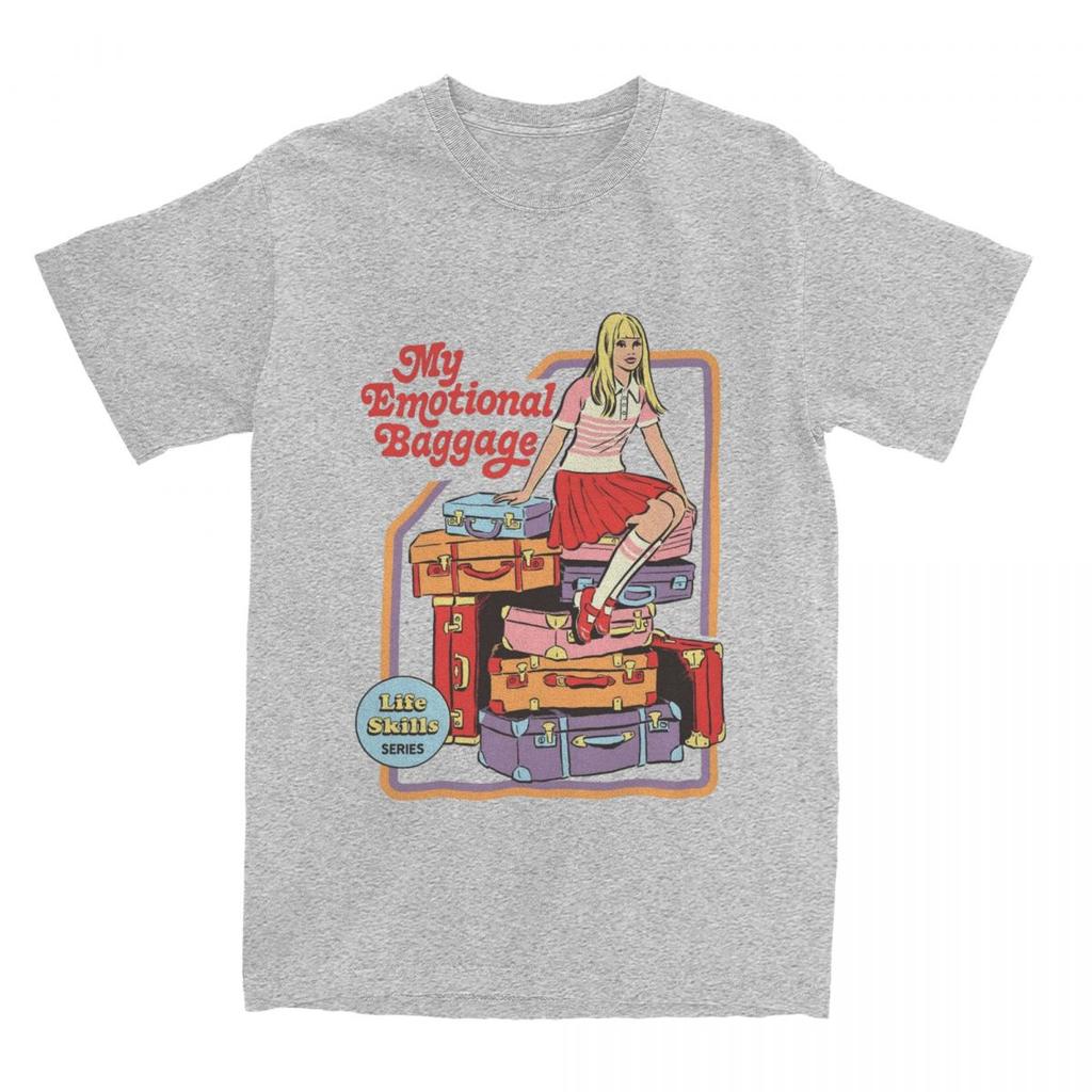 Mein emotionales Gepäck Angstgefühle Herren Damen T-Shirts Neuheit Ängstliche Kunst Freizeit T-Shirt T-Shirts Baumwollkleidung