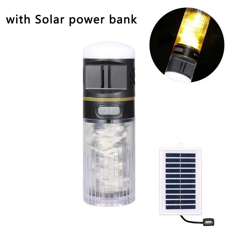 2-in-1 Multifunctional Portable Lantern LED Ambient Light String 2000mAh Bright Outdoor Waterproof Camping Light Rechargeable