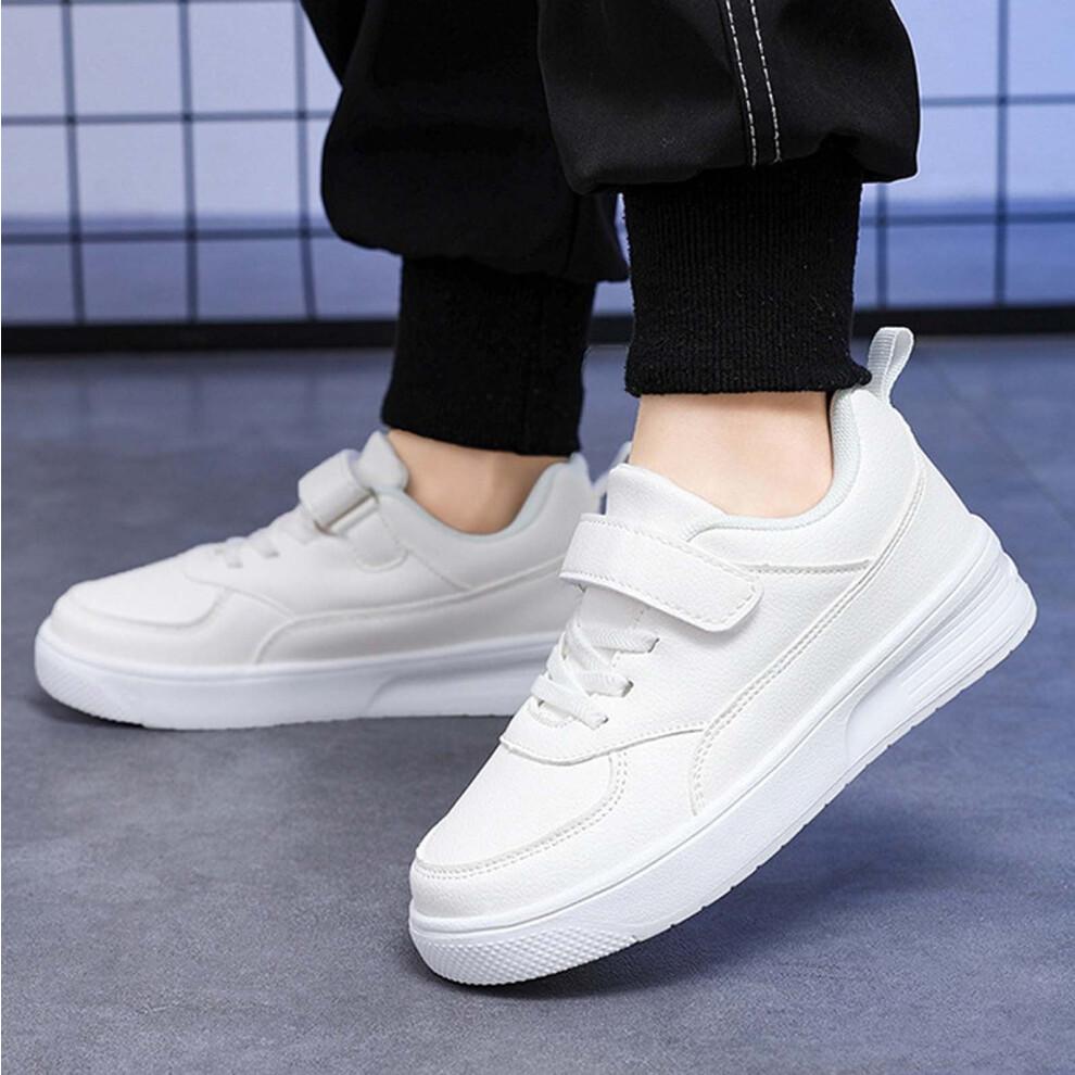 Lightweight Kids Sneakers for Boys & Girls – Comfortable Casual & School Shoes, White Size 38, Compatible with Everyday Wear