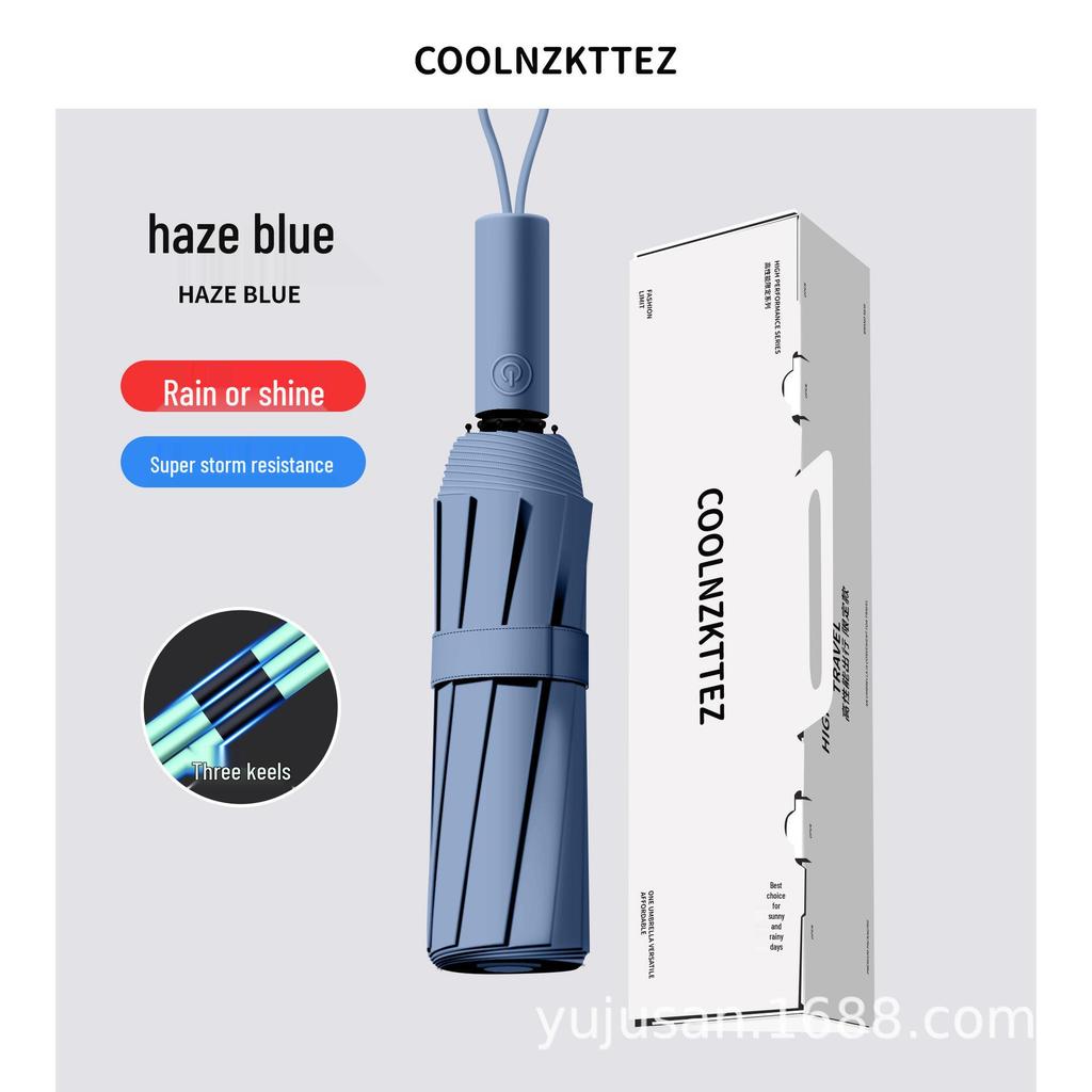 Men's Large 144-Rib Automatic Umbrella with Sun Protection and Custom Logo