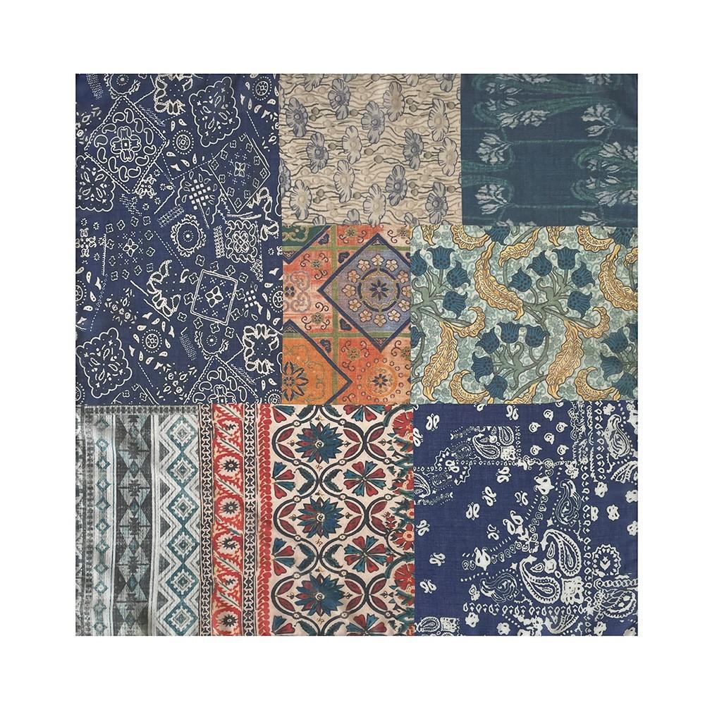 Oil Painting Retro Literary Silk Scarf Cotton Square Scarf Versatile Cashew Nut Silk Scarf 70 Square Scarf Elegant Decorative Waist Seal Belt Scarf