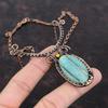Amazonite Necklace Copper Wire Wrapped Gemstone Jewelry Handmade Adjustable Necklace Women Jewelry Copper Wire Wrap Necklace Gift For Friend