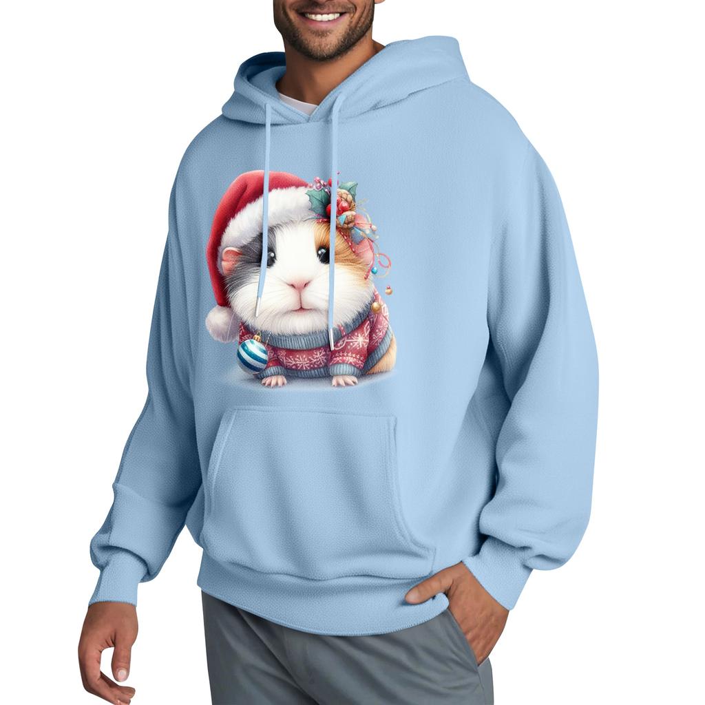 Men's Hooded Sweatshirt, Contrasting Color Sweatshirt, Sports   Casual Jacket