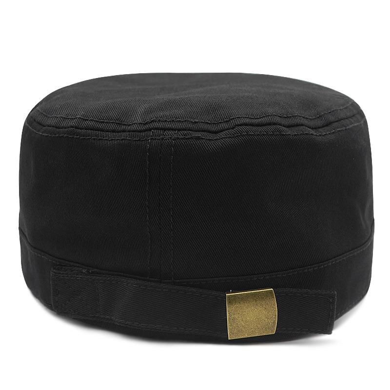 Fully sealed flat top hat men's hat rear closed hat men's spring and autumn cotton cloth