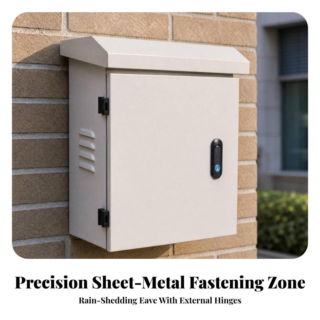 Weatherproof Wall-Mounted Electrical Enclosure Lockable Cabinet with