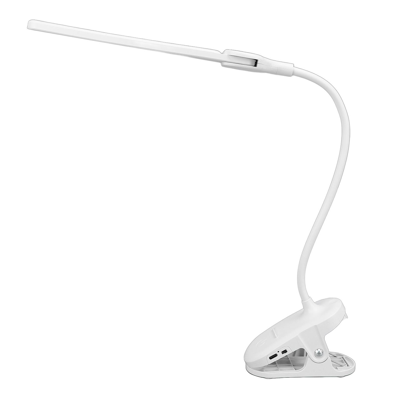 

Двойная светодиодная настольная лампа с зажимом 4000 мАч, работающая от аккумулятора, 3 режима освещения, двойная головка, яркий глаз