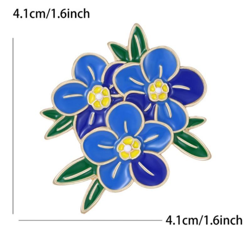 Mode High-End 3-Blatt-Blumenbroschen für Damen Unisex Emaille Pflanzen Pins Büro Party Schmuck Zubehör Freund Geschenke