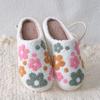 Pantofole in Cotone Floreali, Pantofole Peluche, Ricamo, Pantofole da Casa, da Uomo e da Donna, Pantofole da Coppia, Pantofole Calde, Pantofole Spesse