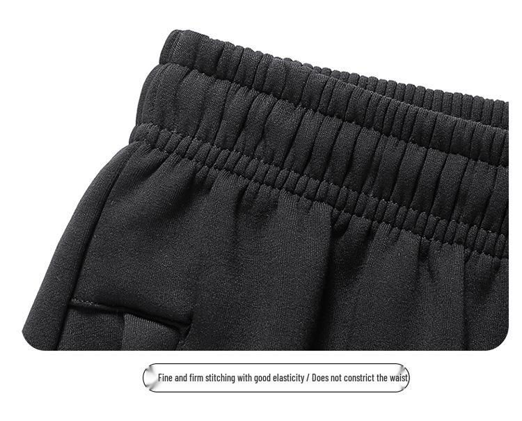 Tuta sportiva da uomo in pile stile coreano con maniche lunghe e pantaloni slim in cotone