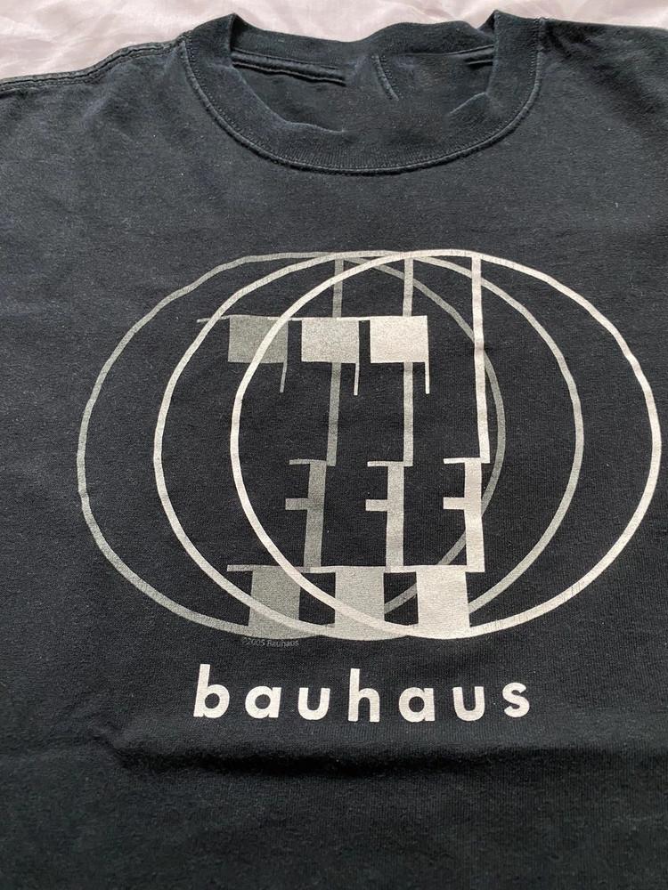 Bauhaus Classic Logo Reprint short sleeve black T shirt Unisex T-Shirt XL