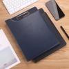 With Pen Holder PU Leather Writing Clip Metal Board Clip Document Organizer  Office