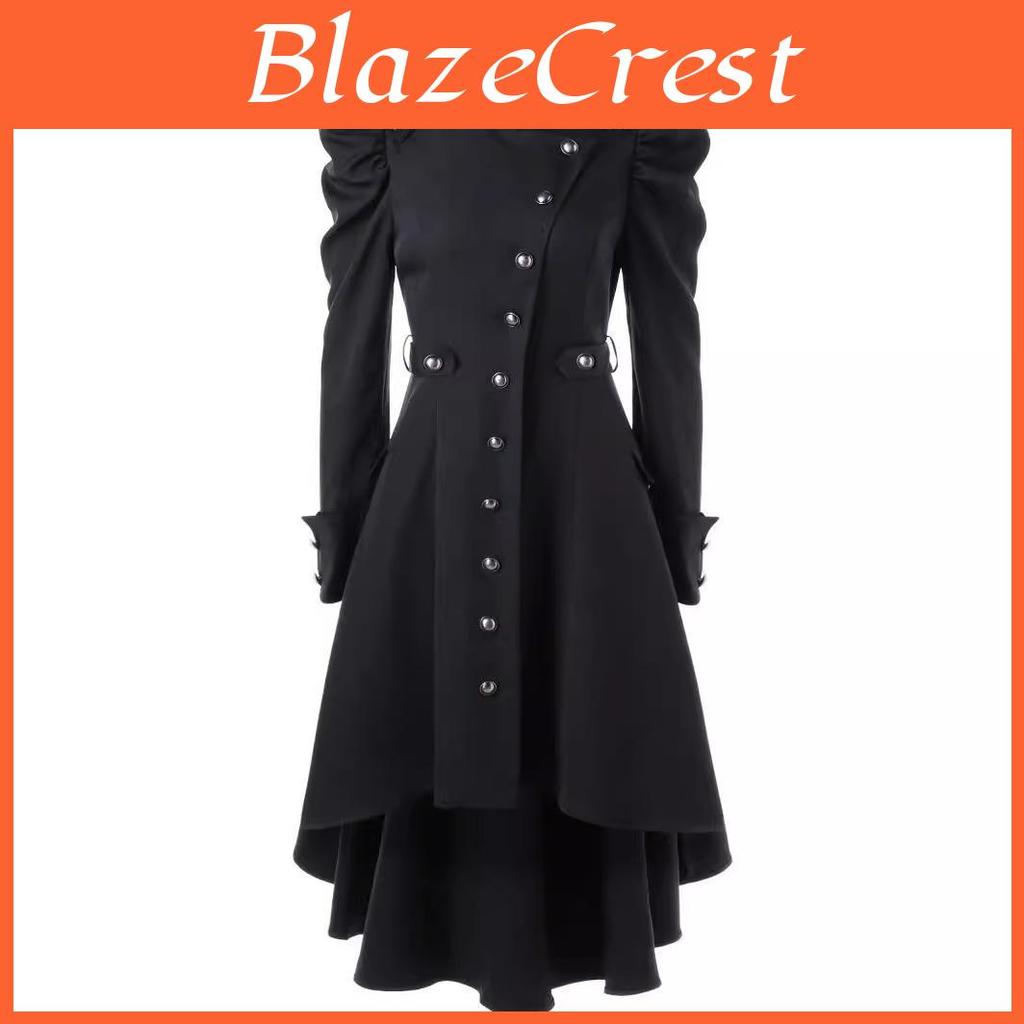 Trench Coat Womens Size Plus Standing Collar Slim Mid Length Coat
