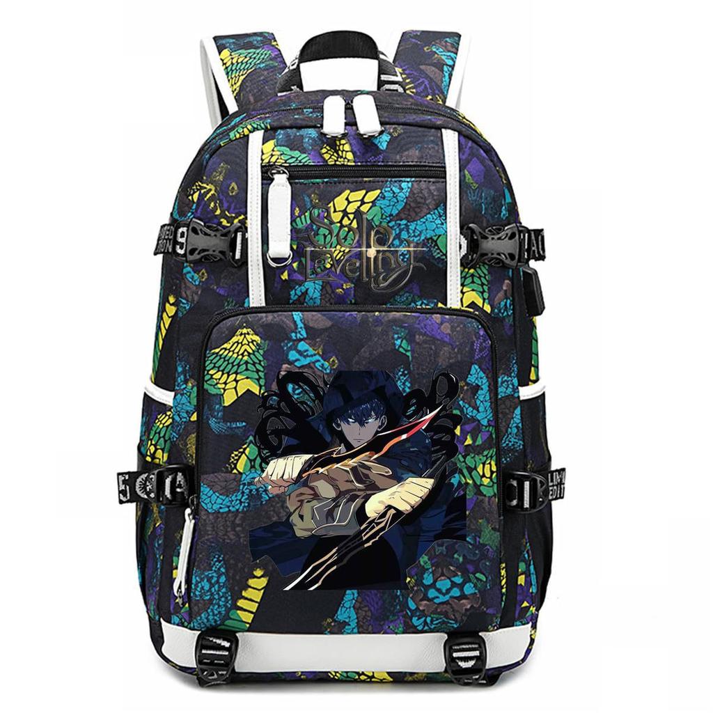 I Alone Upgraded The Animation Periphery Outdoor Travel Bag Large Capacity Multi-Function With Usb Backpack