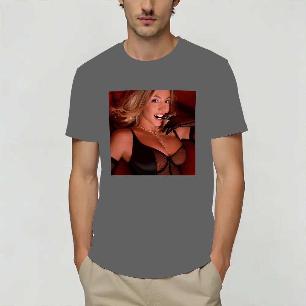 Sydney Sweeneys Tshirt Summer Hippie T Shirts Unisex 100 Cotton Oneck Oversize Top Tees Short Sleeve Streetwear Tshirt
