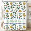 Floral Shower Curtain With Text Ideal For Bathroom Decor