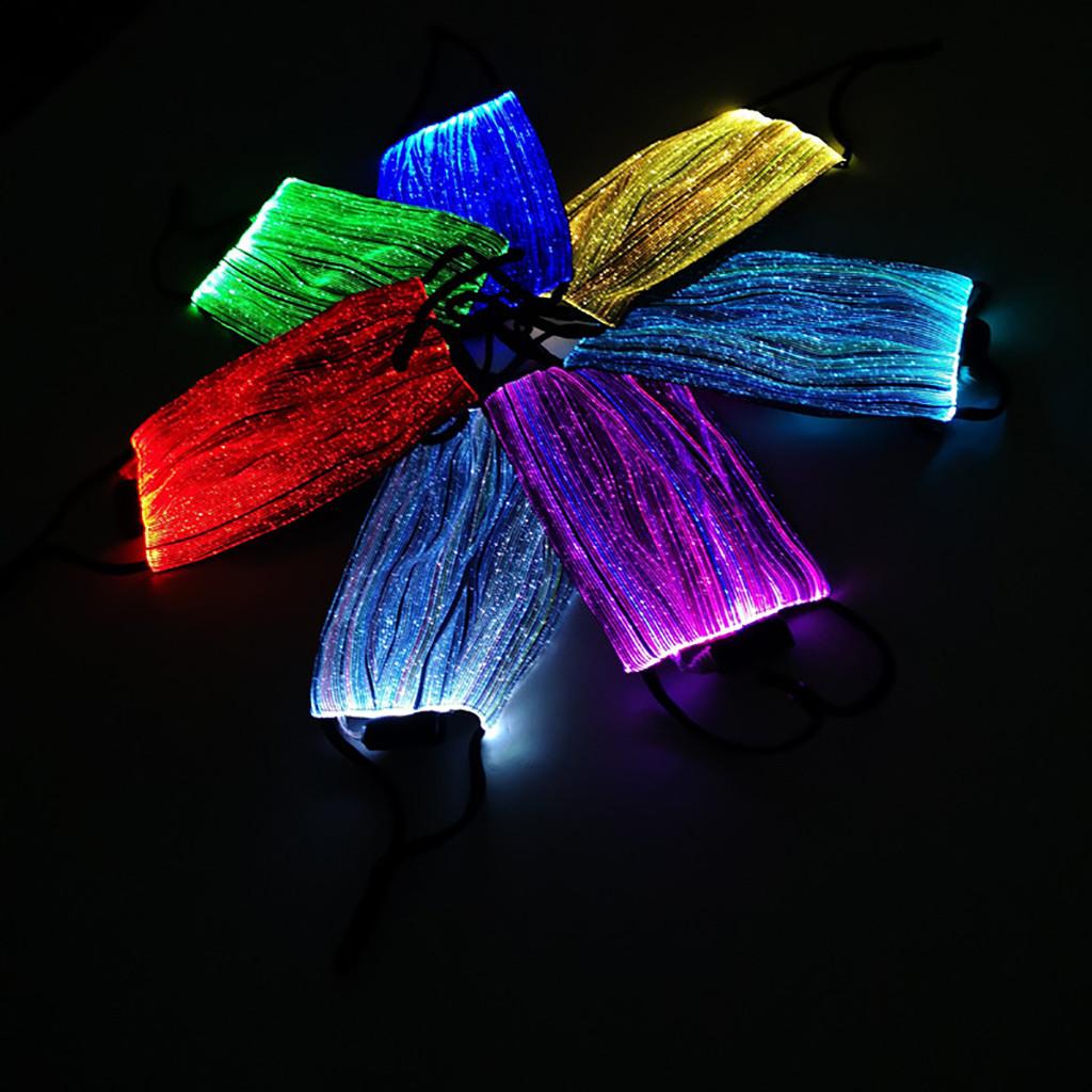 LED Colorful Glowing Nightclub Party Bar Bungee Rechargeable Protective Mask