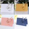 Wedding Name Cards 100PCs Hollow Butterfly Cut Design Card for Weddings Banquets