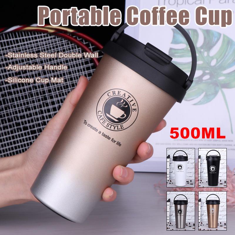Coffee Insulated Mug Tumbler Car Travel Thermos Portable Tea Stainless Steel Cup