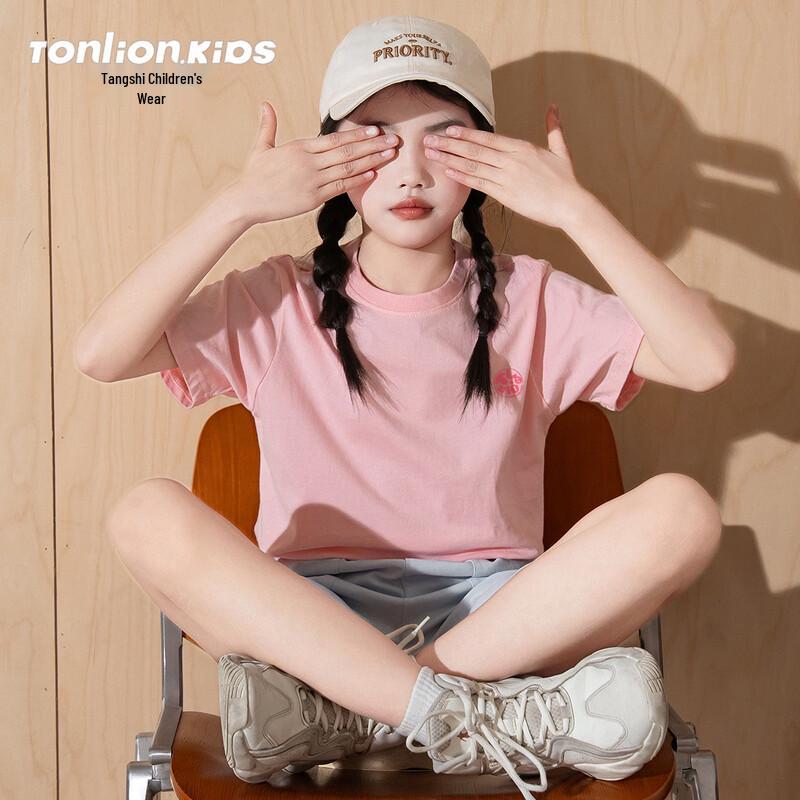 Tongshi Girls 2026 Summer Short Sleeve T-Shirt 160