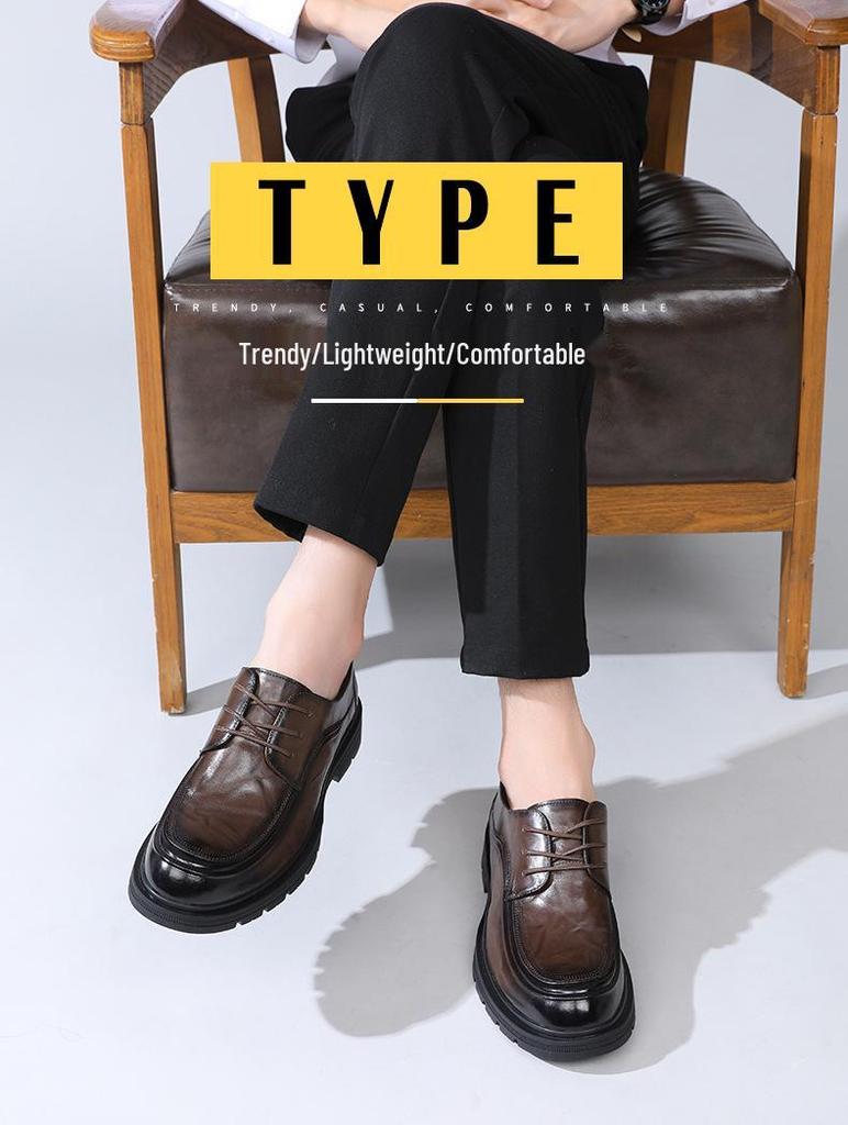 2025 Men's Autumn Comfortable Durable Cowhide Leather Shoes - British Business Casual & Formal Style