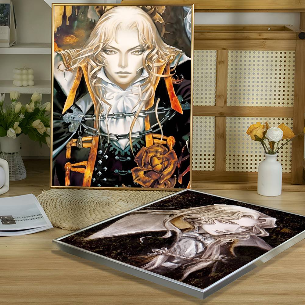 1pc Game C-Castlevania Poster Sticker Print Waterproof Wall Art For Living Room Bedroom Home Decor