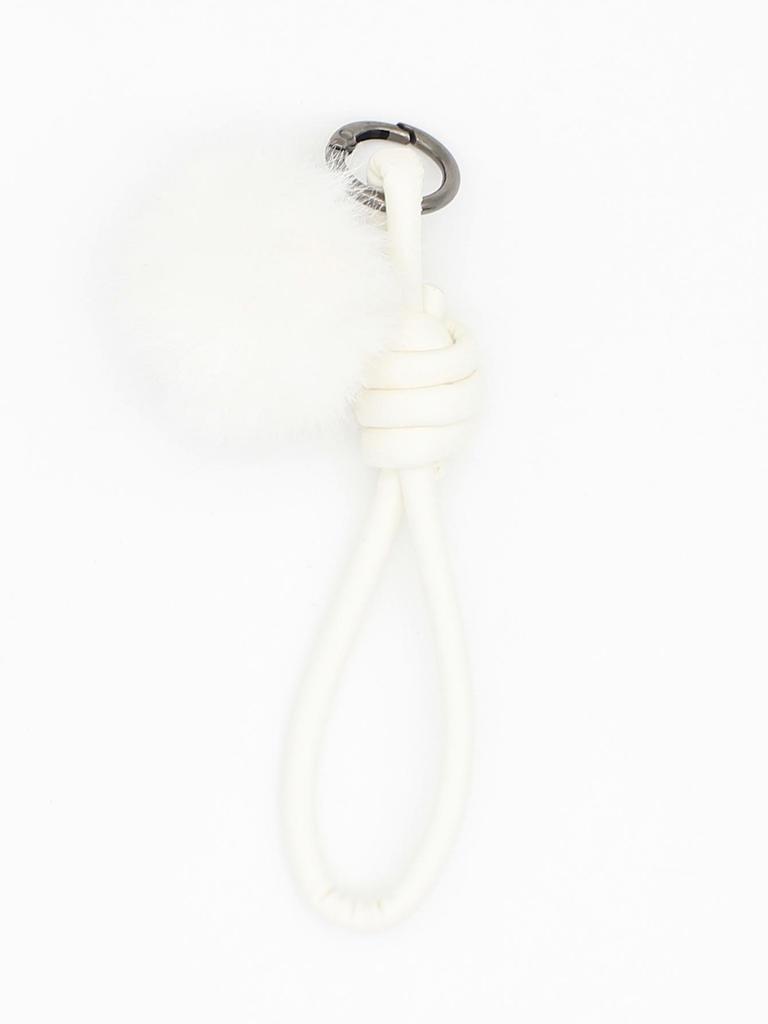 Woven Leather Pendant Keyring & Bag Accessory