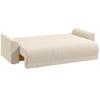 Sleeper Sofa 230 Cm 3-Seater Sofa with Sleep Function, Cushions, Storage, Corduroy Look for Living Room, Beige