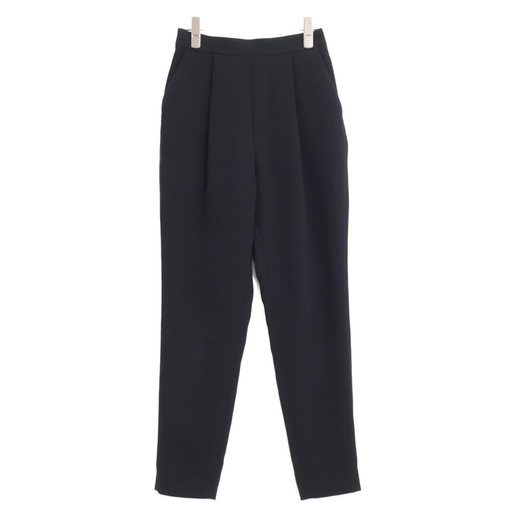 ENFOLD Black 300BA631-1610 2-Tuck Tapered Long Pants Bottoms 36 blackUsed