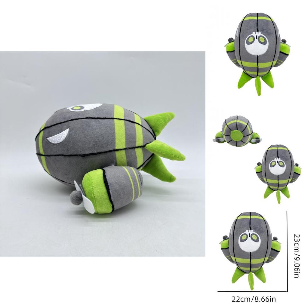 Zomg Jumbo Plush Animal Toy Soft And Stuffed Fiber Cotton Green And Grey 23*22cm