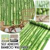 10 Meter Self-Adhesive PVC Bamboo Wallpaper 45cm Wide Art Wall Paper Home Renovation Background Decor Wall Stickers