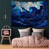 Japan Wave Of Kanagawa Cartoon Tapestry Art Science Fiction Room Home Decor Wall Hanging Sheets