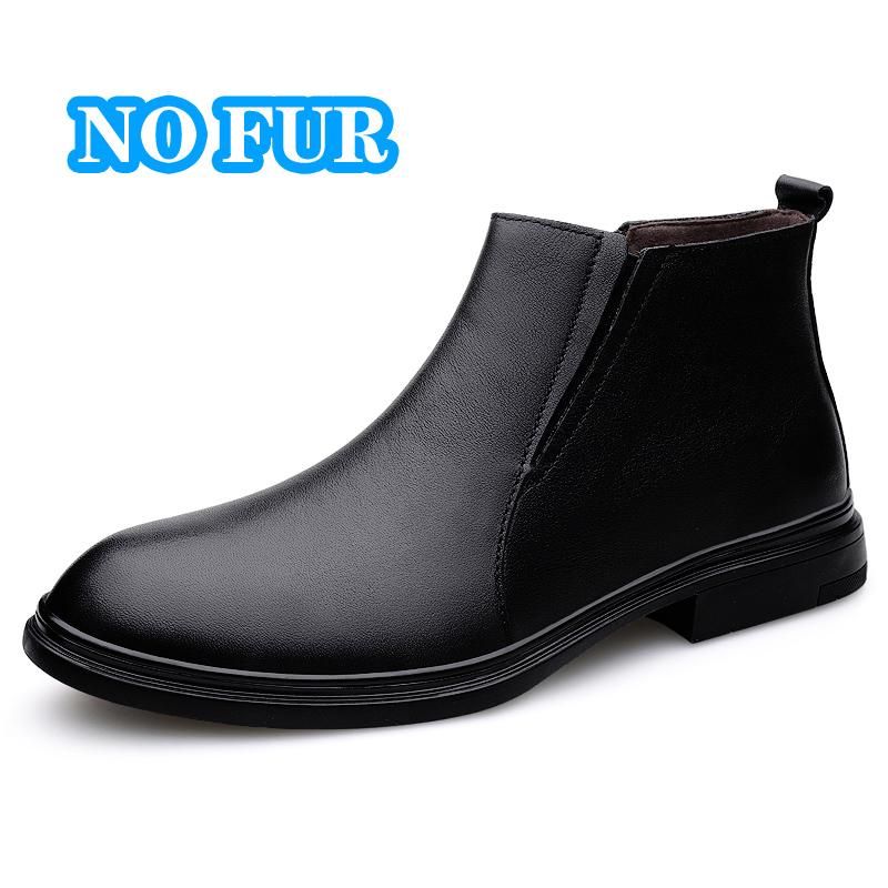 Mode Neue Herren Chelsea Boots aus echtem Leder Mode Vielseitige Stiefeletten Business High Top Freizeitschuhe Britischer Stil Herrenstiefel