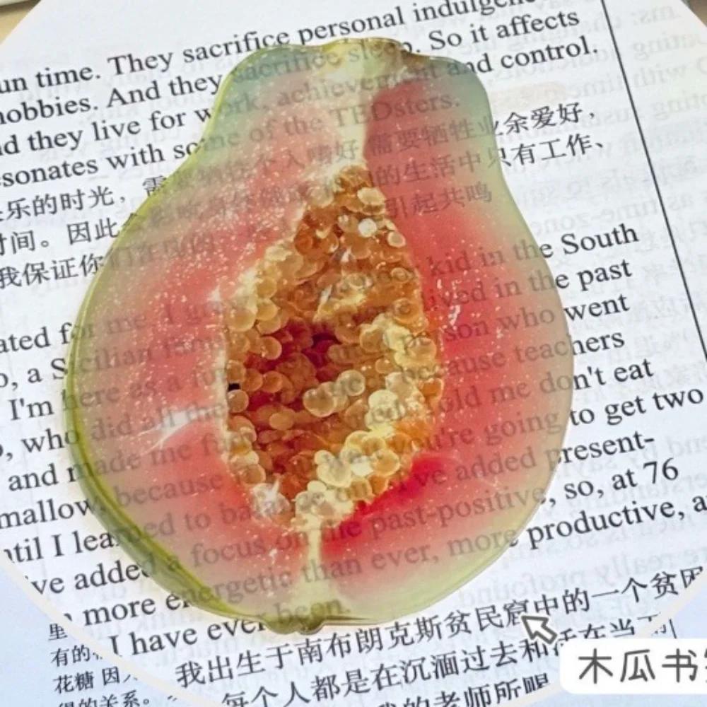Ins Fruit Slice Bookmark Simulation Apple Lemom Cute Bookmark Reading Book Page Holder Student Gift Book Page Tag School Supplie