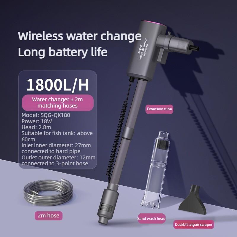 Fish Tank Waste Suction Water Changer Cleaning Tool Automatic Water Extraction Self-Priming Pump Electric Sand Washer