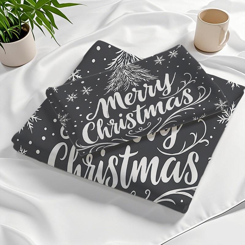 Set Biancheria da Letto di Natale Copripiumino con Stampa Albero di Natale Fiocco di Neve Tema Semplice e Accogliente Contiene 1 Copripiumino