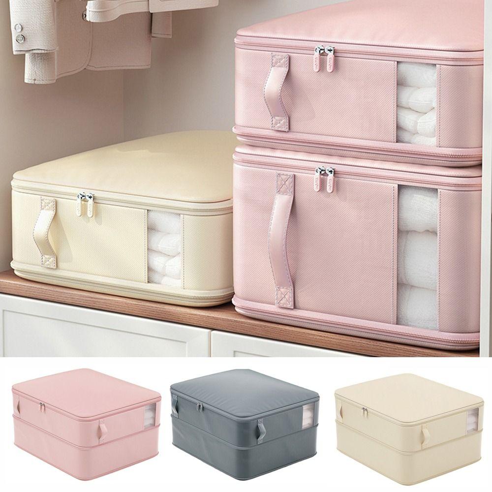 

Gongsatin Material Compression Storage Bag Ultra Space Saving Heavy Duty Moving Bags Dormitory M розовый