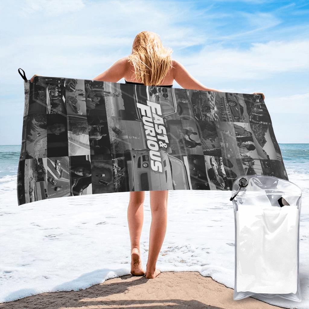 Fast And Furious Is History Of Legend Beach Towel Soft Microfiber Quick Dry Absorbent Quick Towels For Mountain Climbing