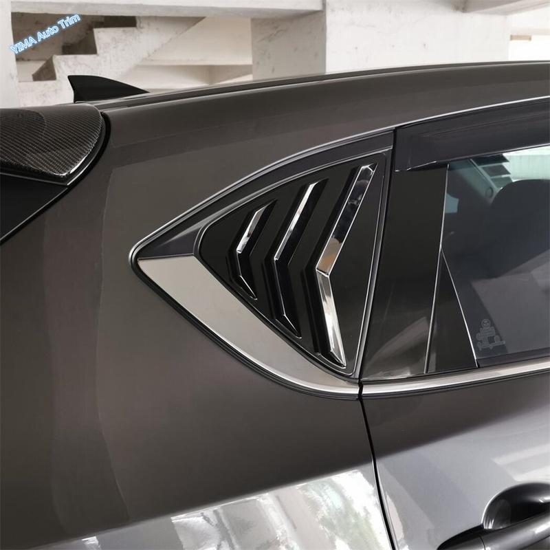 Car Rear Window Side Vent Shutter Louver Cover Trim For Mazda CX-5 CX5 2017 - 2025 ABS Carbon Fiber Black Exterior Accessories