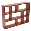 Wooden Wall Desktop Shelf 9 Compartments Multifunctional Vintage Wooden Wall Shelf Makeup  