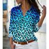 Fashion Multi-color Leopard Print 3D Print Women Long Sleeve Shirts Autumn New Holiday Casual Ladies Blouse Women's Clothing
