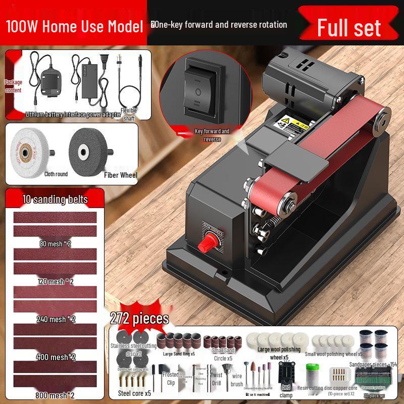 Electric Mini Belt Sander & Polisher Machine for Home Use