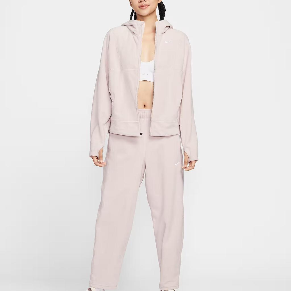Nike Therma-Fit One Warm Solid Color Hooded Zip Long Sleeve Fleece Jacket Women Jackets HV3699-667