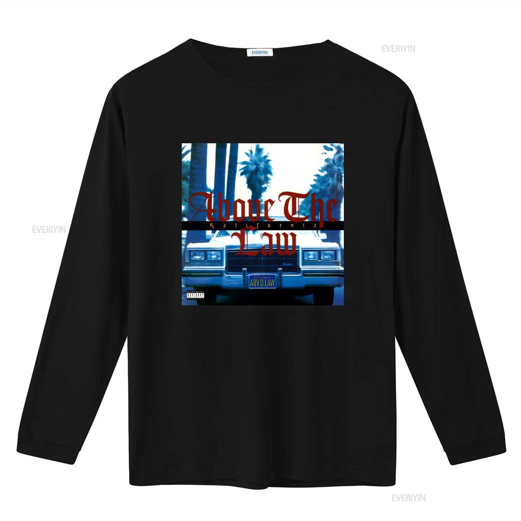 Above The Law Rap Group T Shirt California Car Palm Tree Design Trendy Streetwear for Hip Hop Fans Vintage Washed Streetwear