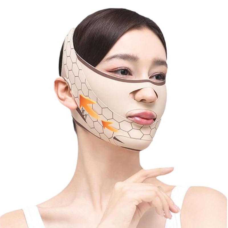 Upgrade V Line Face Lifting Mask, Chin Strap for Sleeping, V Line Lifting Mask Face Slimming Strap, Double Chin Reducer Eliminator for Women, Jaw