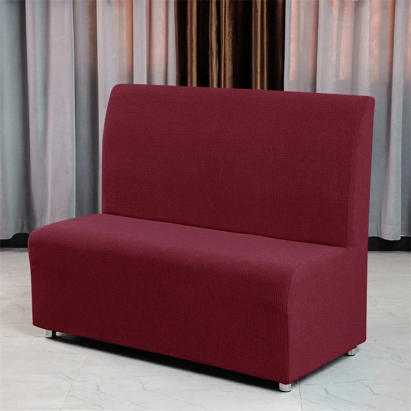 

1PC Polar Fleece Armless Sofa Cover Stretch Restaurant Sofa Slipcover Solid Color Anti-dirty Couch Cover for Bar el Cafes