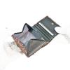 Inden Bill Compartment Coin Black with Pink Snowdrop [Inden-ya] Bi-fold Wallet, H, Box-type Purse, Deerskin, Pattern, Pattern, 2204-51-160